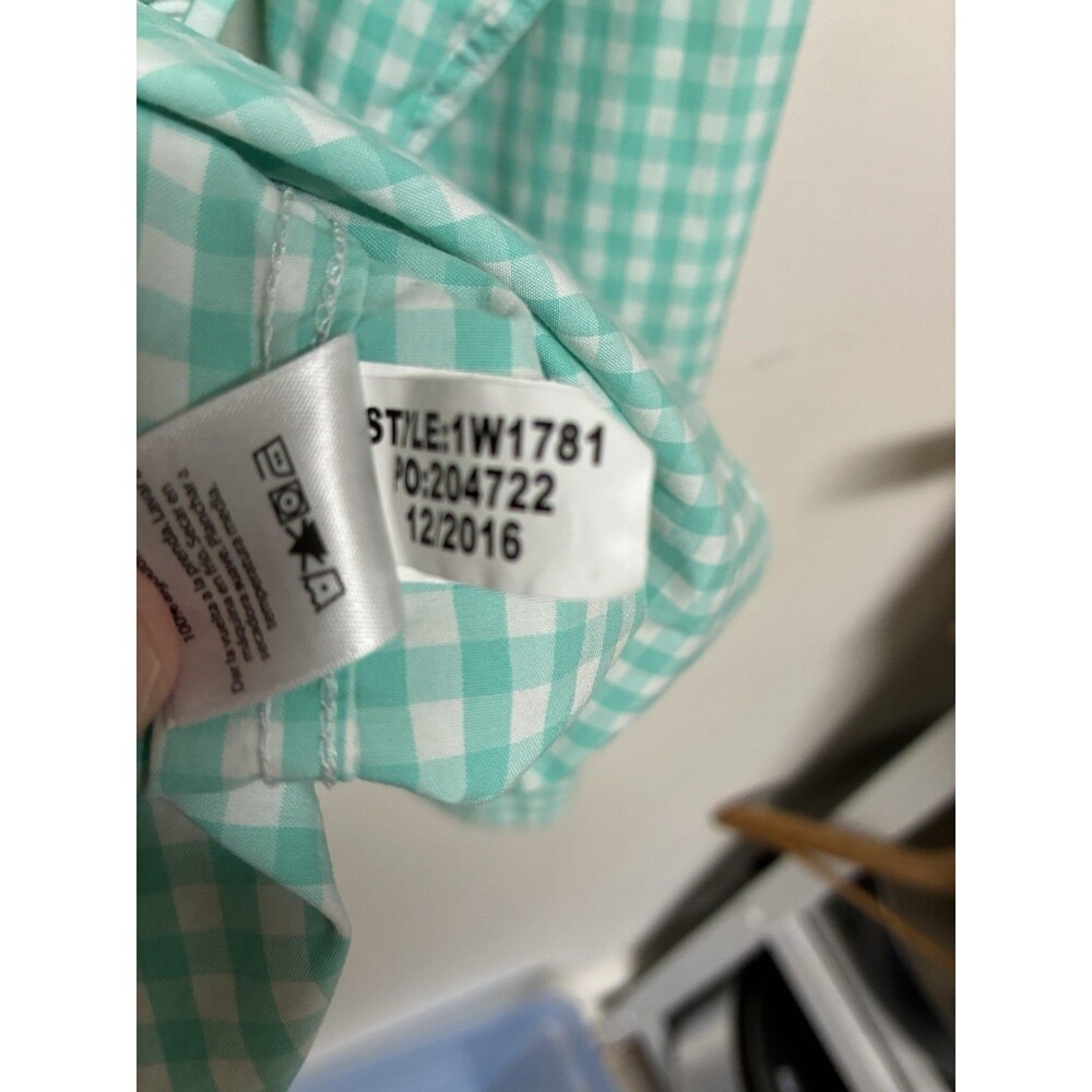 Vineyard Vines Men’s Turquoise Plaid Long Sleeve Classic Fit Tucker Size Medium - Picture 8 of 12